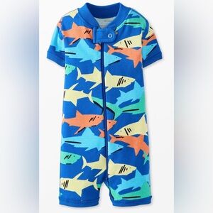 Hanna Andersson Organic Cotton Shark Print Romper